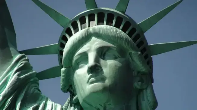 Statue of Liberty and Close-up of Head the bridge statue of liberty photo