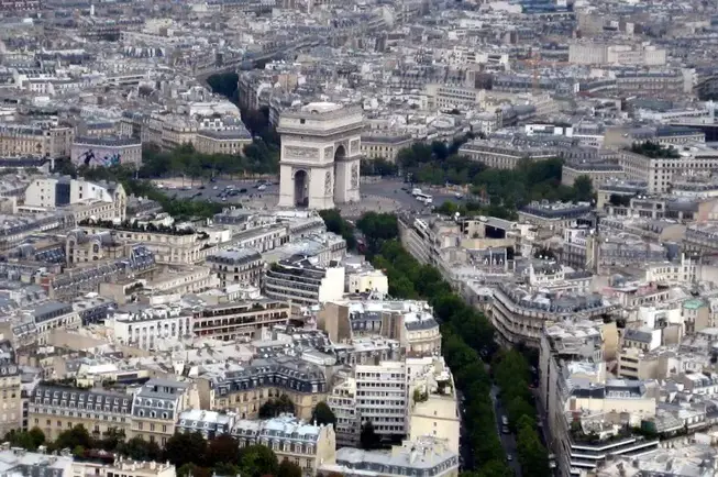Paris - View of Arc de Triomphe de l'Étoile from Tour Eiffel wallyg place de étoile photo