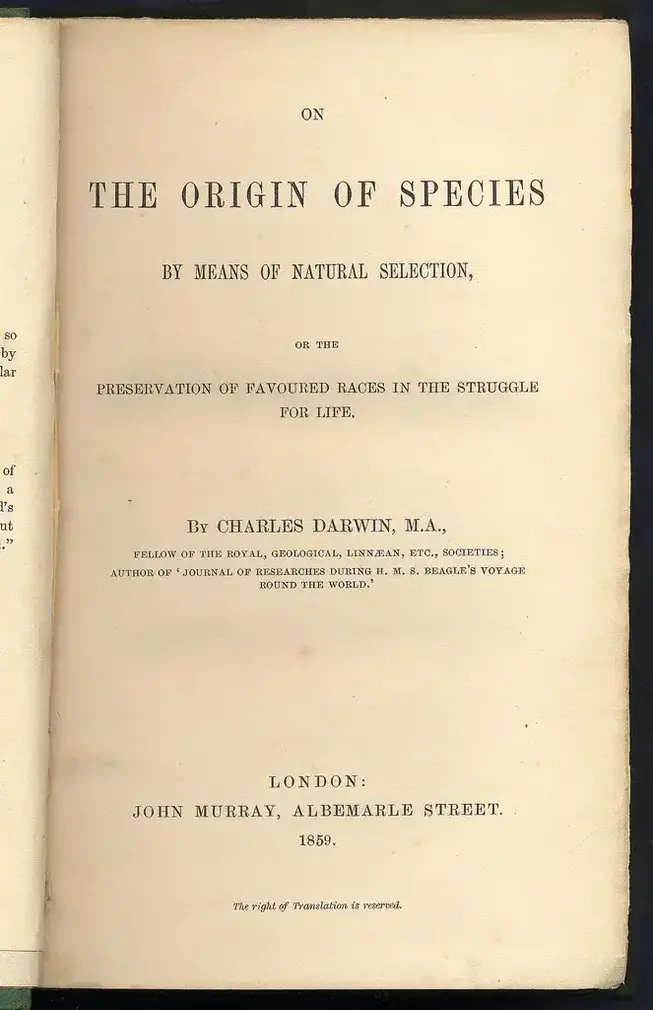 On the origin of species by means of natural selection, or, The preservation of favoured races in the struggle for life APS Museum On the Origin of Species by Means of Natural Selection photo