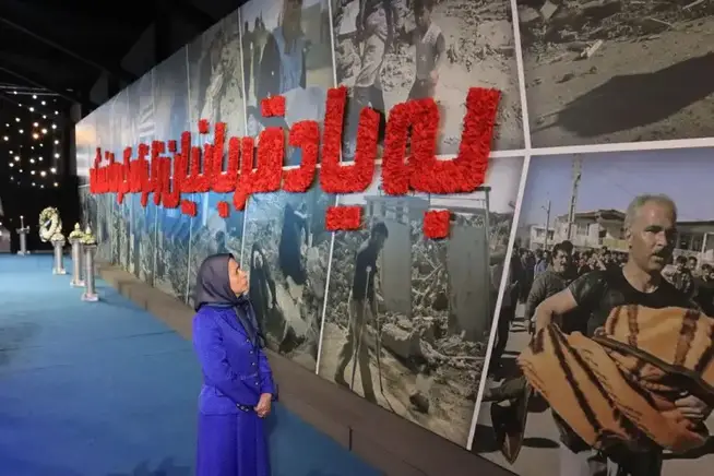 Paying tribute to the memorial of victims of the earthquake in Kermanshah maryamrajavi Kermanshah earthquake photo