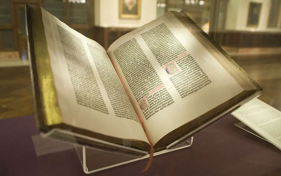 bible de gutenberg premier livre imprimé un 23 février