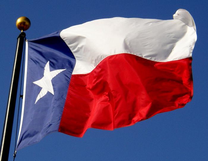drapeau du texas, colonie établie un 18 février