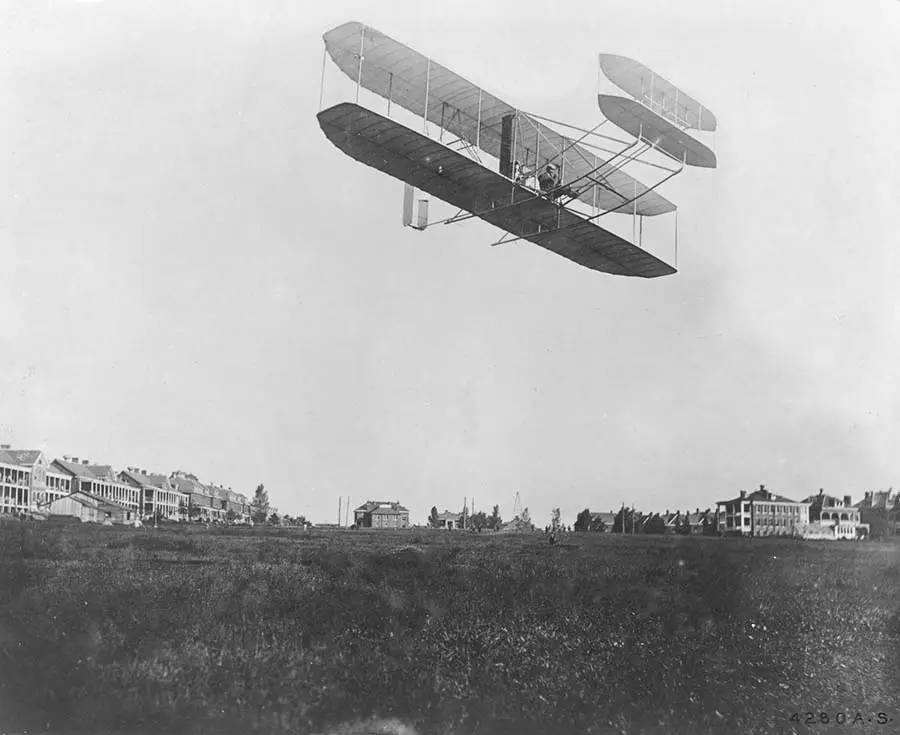 Wright Type A Airplane - Orville Wright at Ft. Myer, Va. - Sept. 9, 1908